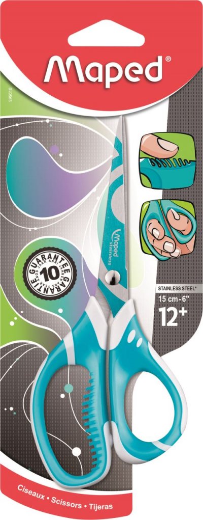 MAPED Ciseaux  Zenoa Fit Asymetrique 15 cm Mod&egrave;le al&eacute;atoire