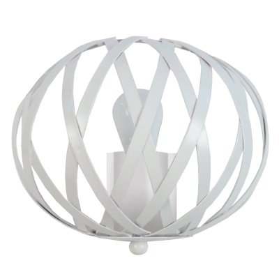 TOSEL CITROUILLE - Applique demi bol m&eacute;tal blanc d'ivoire