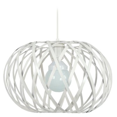 TOSEL Citrouille - suspension globe m&eacute;tal blanc