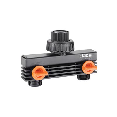 CLABER  - R&eacute;partiteur 2 Circuits Filetage 20/27 Mm - 503198