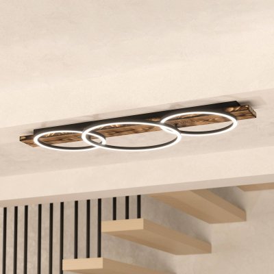 EGLO Clairage de plafond brun boyal l rustique: 101 w: 40 h: 9,5 cm 3000K