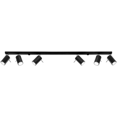 SOLLUX Clairage de plafond ring 6L l noir: 120, b: 8, h: 15, GU10, dimmable