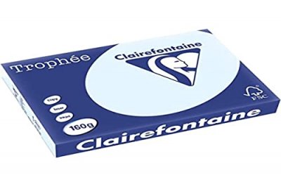 CLAIREFONTAINE Clairalfa Papier universel Troph&eacute;e, A3, 160 g/m2, bleu