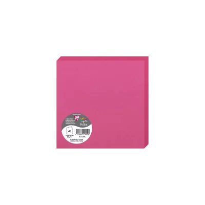 POLLEN BY CLAIREFONTAINE Clairefontaine 25 Cartes Pli&eacute;es Pollen 135x135 Mm - Rose Fuchsia