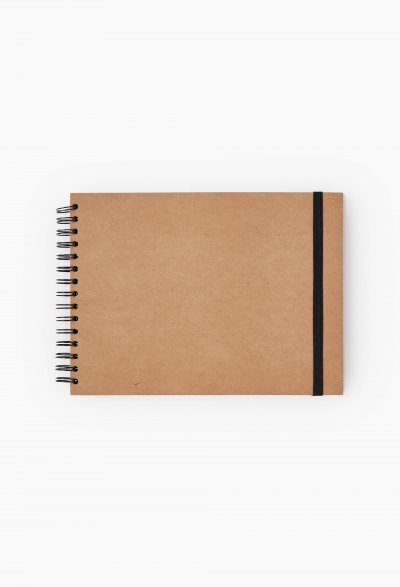 CLAIREFONTAINE  Album &agrave; personnaliser de 40 feuilles 200g/m2 au format 27x20cm - Kraft - Lot de 3