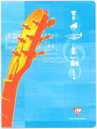 GENERIQUE CLAIREFONTAINE Cahier Piqu&eacute; Musique & chant 24 x 32 cm 48 Pages