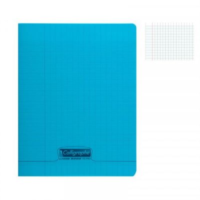 CALLIGRAPHE CLAIREFONTAINE  Cahier Piqu&eacute; Polypro Bleu 17 x 22 cm 96 pages
