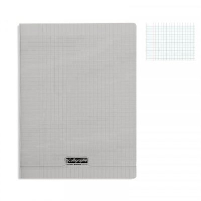 CALLIGRAPHE CLAIREFONTAINE  Cahier Piqu&eacute; Polypro Gris 24 x 32 cm 96 Pages