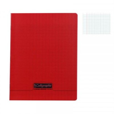 CALLIGRAPHE CLAIREFONTAINE  Cahier Piqu&eacute; Polypro Rouge 17x22 cm 96 Pages