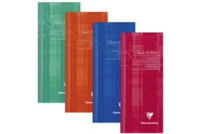 CLAIREFONTAINE  Carnet de Bord Piqu&eacute; 8,5 x 20 cm 32 Pages