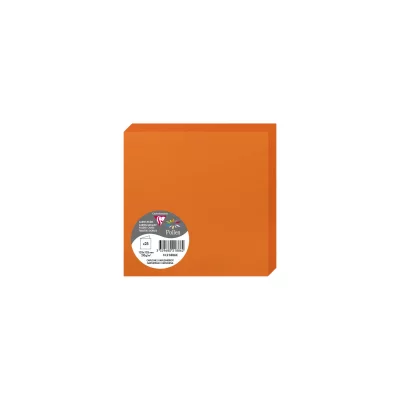 POLLEN Clairefontaine Carte 210g Pli&eacute;e 135x135 Capucine 210g Pqt 25