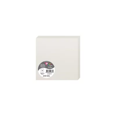 CLAIREFONTAINE  Carte 210g Pli&eacute;e 135x135 Gris Perle Pqt 25