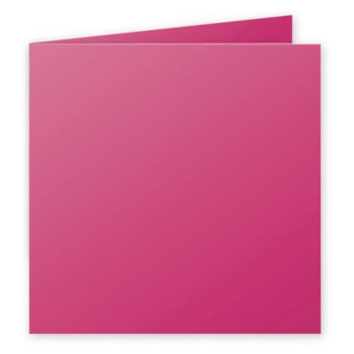 CLAIREFONTAINE  Carte 210g Pli&eacute;e 160x160 Framboise Pqt 25