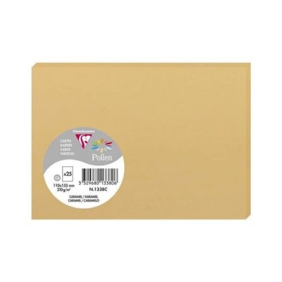 POLLEN Clairefontaine Carte Simple 210g 110x155 Caramel Pqt 25