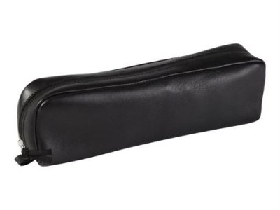 CLAIREFONTAINE   trousse rectangulaire, cuir noir noir