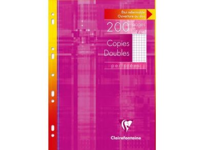 CLAIREFONTAINE  Copies Doubles Perfor&eacute;es 21 x 29,7 cm 200 Pages