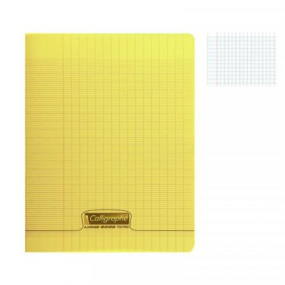 CLAIREFONTAINE  Couv Polypro, Cahier Piqu&eacute; Jaune 17x22cm 96p S&eacute;y&egrave;s 90g