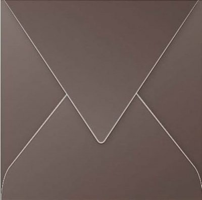 CLAIREFONTAINE  Enveloppe 120g 140x140 Marron Taup&eacute; Pqt 20