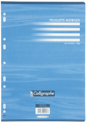 GENERIQUE Clairefontaine - Feuille Mobile Blanche A4 5x5 90g - Sachet De 50