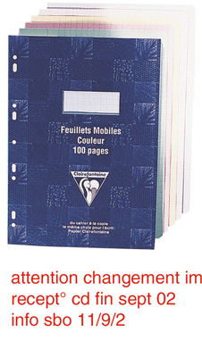CLAIREFONTAINE  - Feuillets mobiles Vert - 21 x 29,7 cm - 100 pages