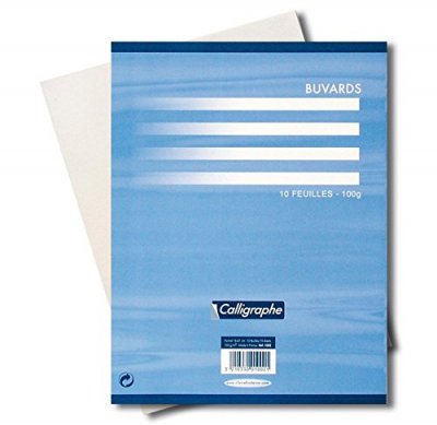 CALLIGRAPHE CLAIREFONTAINE Lot de 25 Sachets 10 buvards blanc 16x21 100g