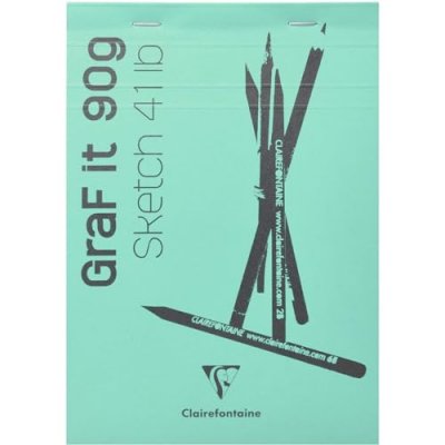 CLAIREFONTAINE  Lot de 5 Blocs GRAF'IT Bleu turquoise A6 80F UNI 90G