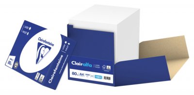 CLAIRALFA Clairefontaine Papier A4 blanc 80g  - Bo&icirc;te de 2500 feuilles