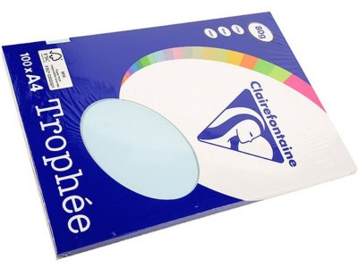 CLAIREFONTAINE  - Papier Clairalfa A4 80g Bleu - Etui De 100f