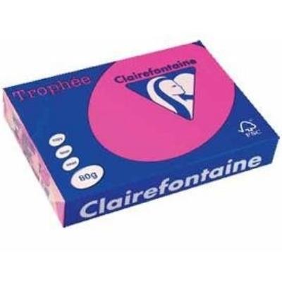 GENERIQUE Clairefontaine Papier universel Troph&eacute;e, A3, 80 g/m2, rose fluo