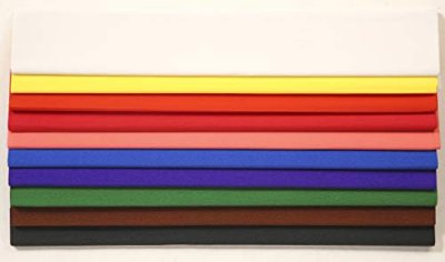 GENERIQUE Clairefontaine Paquet de 10 feuilles Cr&eacute;pon 30g,cr&ecirc;p&eacute; &agrave; 40%, 2x0,5m assorties - Lot de 3