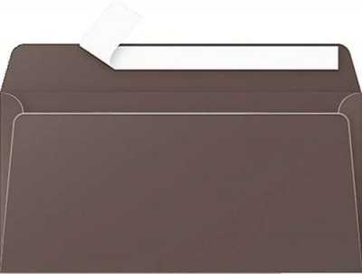 CLAIREFONTAINE  Paquet de 20 enveloppes Pollen 110x220mm 120g/m2 - Marron taup&eacute; - Lot de 4