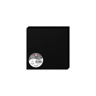 PICWIC TOYS Clairefontaine Paquet de 25 cartes pli&eacute;es Pollen 135x135mm 210g/m&sup2; - Noir - Lot de 2
