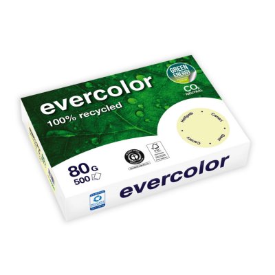CLAIREFONTAINE  - Ramette Papier Evercolor Recycle A4 80g Canari