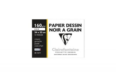 CLAIREFONTAINE CLAIRFTN POCH 12F NOIR 24X32 160G
