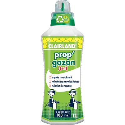 CLAIRLAND  - Engrais Gazon liquide prop'gazon 3 en 1 - concentr&eacute; 1 l