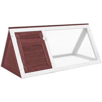 VIDAXL Clapier Marron Bois  Marron et blanc