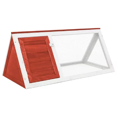 VIDAXL Clapier Rouge Bois  Rouge