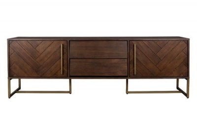 DUTCHBONE Class - Buffet design en laiton et bois H60cm