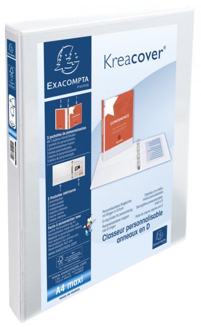 EXACOMPTA Class. Pp Personnalisable Kreacover 4 Ann. 20mm A4 Max Blanc