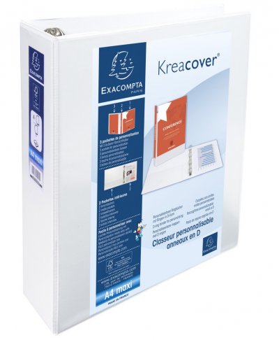 EXACOMPTA Class. Pp Personnalisable Kreacover 4 Ann. 60mm A4 Max Blanc