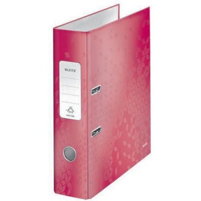 LEITZ Classeur &agrave; levier 180&deg; Esselte WOW - dos 80 mm - Coloris rose