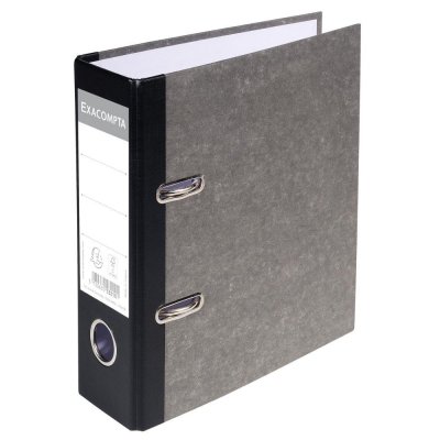 EXACOMPTA Classeur &agrave; levier A5 -  - Dos 70 mm - Marbr&eacute; gris