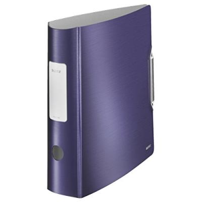 LEITZ Classeur &agrave; levier Active Style 180&deg; - Dos 82 mm Bleu titan