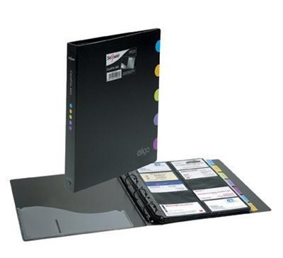 GENERIQUE Classeur A4 4 anneaux 25 pochettes pour 500 cartes de visite