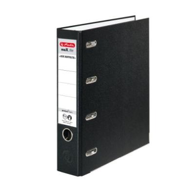 HERLITZ Classeur Double Max.file En Pp Dos: 70 Mm Noir