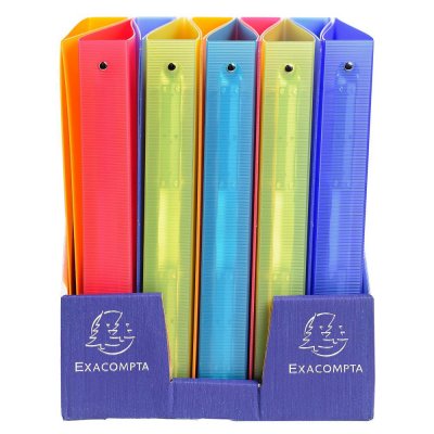 EXACOMPTA Classeur  4 annx polypro 32x26,8cm Linicolor Dos 40mm Coloris assortis