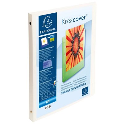 EXACOMPTA Classeur  personnalisable 4 annx polypro 32x25cm Opaque Dos 20mm Blanc