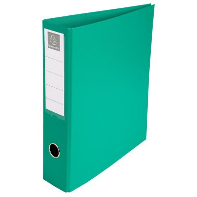 EXACOMPTA Classeur  pvc 4 anneaux - dos 50mm + porte &eacute;tiquette - vert