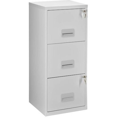 Classeur monobloc 3 tiroirs - gris - gris - 