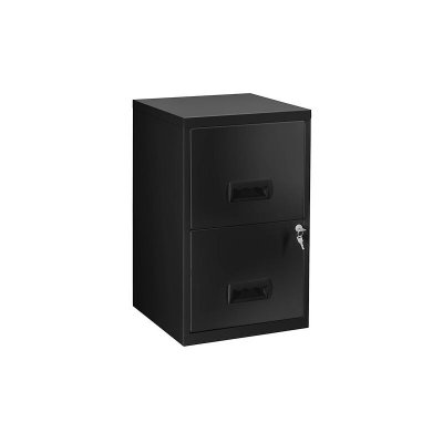 Classeur monobloc &agrave; 2 tiroirs - noir - noir - 